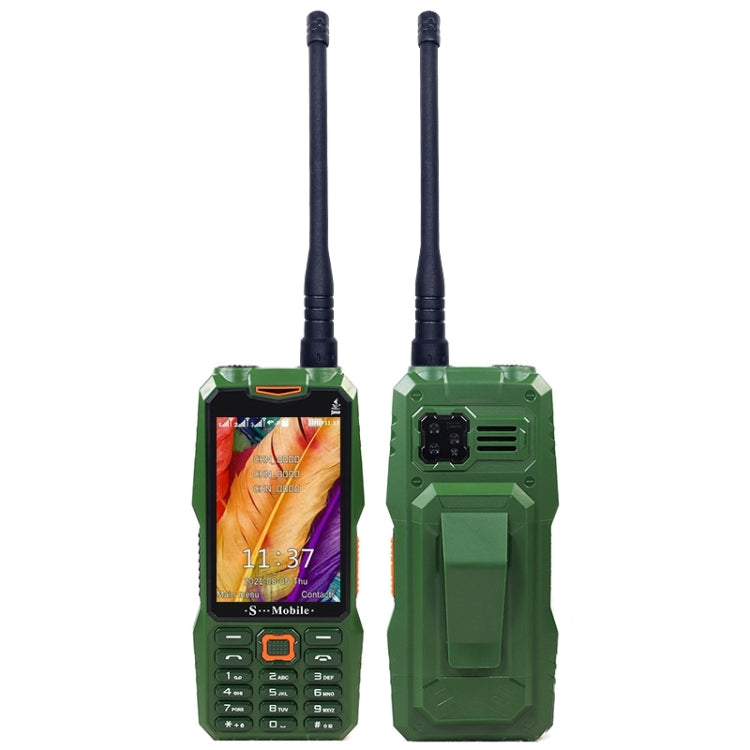 S999 Triple Proofing Elder Phone, Waterproof Shockproof Dustproof, 2400mAh Battery, 3.5 inch, 21 Keys, LED Flashlight, FM, Triple SIM, with Antenna