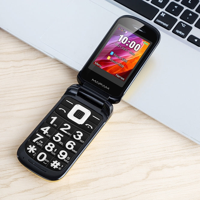 Mafam F138 Flip Phone, 2.4 inch, 32MB+32MB, Support FM, SOS, GSM, Magic Voice, Family Number, Big Keys, Dual SIM