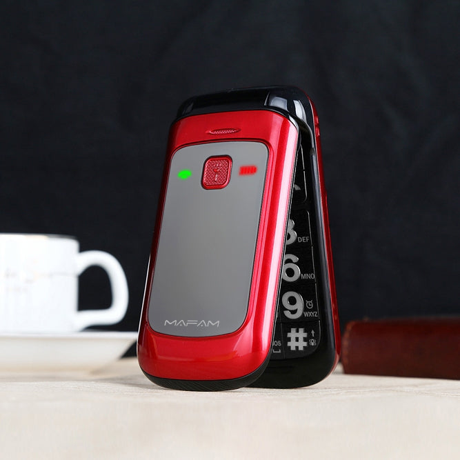Mafam F138 Flip Phone, 2.4 inch, 32MB+32MB, Support FM, SOS, GSM, Magic Voice, Family Number, Big Keys, Dual SIM