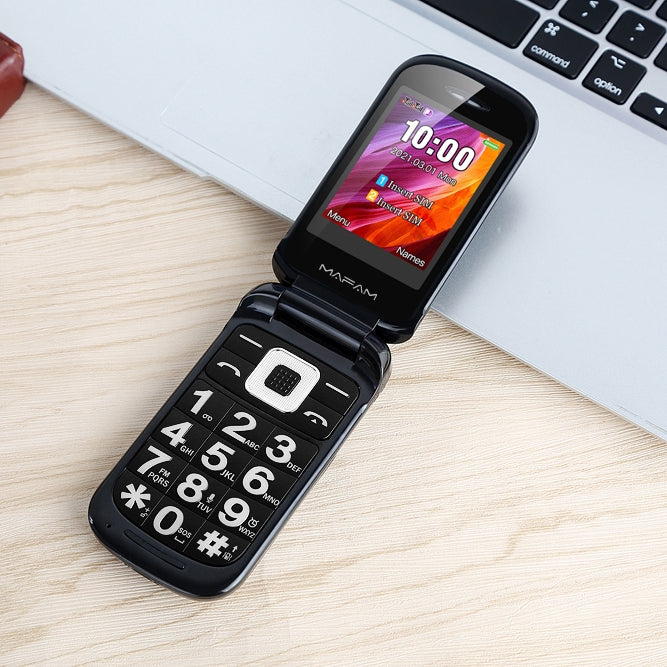 Mafam F138 Flip Phone, 2.4 inch, 32MB+32MB, Support FM, SOS, GSM, Magic Voice, Family Number, Big Keys, Dual SIM
