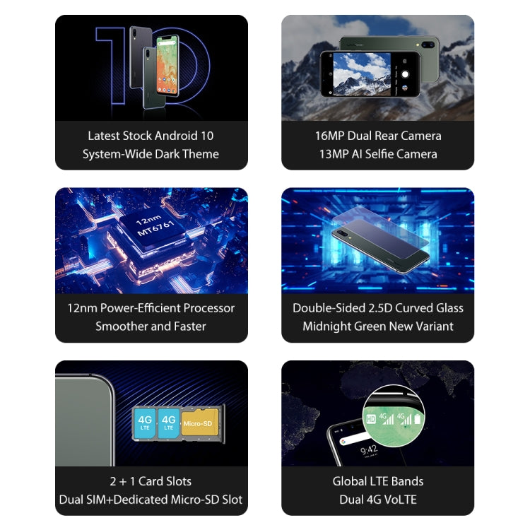 [HK Warehouse] UMIDIGI A3X, 4G Dual SIM, 3GB+16GB, Dual Back Cameras, 3300mAh Battery, Face ID & Fingerprint Identification, 5.7 inch Android 10 Mediatek MT6761 up to 2.0GHz, Network: 4G, OTG