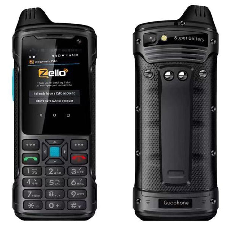 U014 Walkie Talkie Rugged Smartphone,1GB+8GB, IP67 Waterproof, 5200mAh Battery, 2.4 inch Android 8.1 MT6739 Cortex A53 Quad Core 1.3GHz, Network: 4G, NFC, OTG,POC(Black)