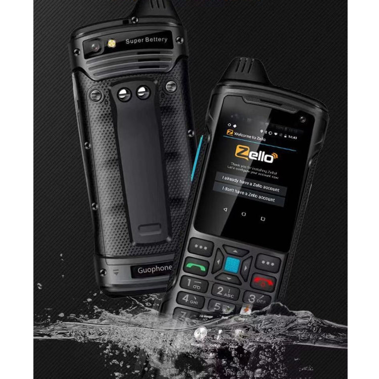 U014 Walkie Talkie Rugged Smartphone,1GB+8GB, IP67 Waterproof, 5200mAh Battery, 2.4 inch Android 8.1 MT6739 Cortex A53 Quad Core 1.3GHz, Network: 4G, NFC, OTG,POC(Black)