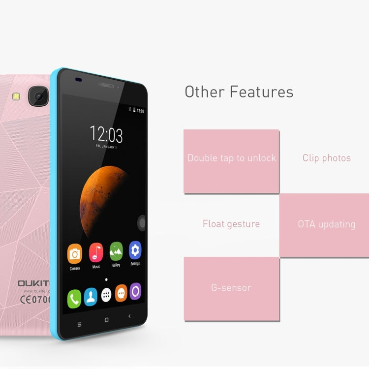 [HK Warehouse] OUKITEL C3 8GB, Network: 3G, 3D Diamond Designed Back Cover, 5.0 inch Android 6.0 MT6580 Quad Core 1.3GHz, RAM: 1GB