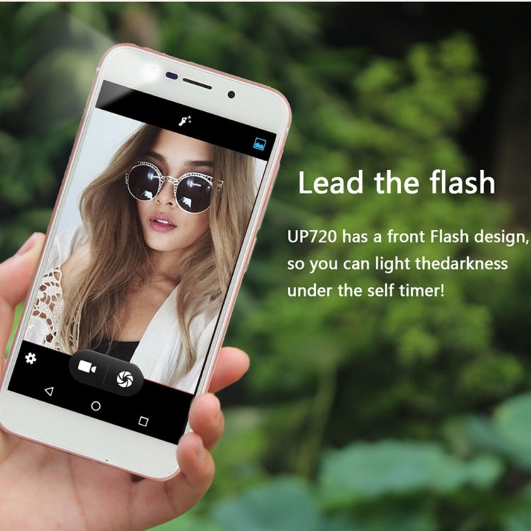 UHAPPY UP720, 2GB+16GB, Rear Fingerprint Unlocking, Dual SIM, Dual Camera, 2.5D 5.0 inch Android 6.0 MTK6737 Quad Core 1.3GHz, Support WiFi, Bluetooth, GPS, FM, G-sensor, Network: 4G