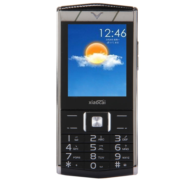 xiaocai V1 Mini Key Mobile Phone, Network: 2G, Dual SIM, 2.4 inch Screen, MTK6531CA, Support Calculator, Schedule, Memo, Office Function, 8GB TF Card(Black)