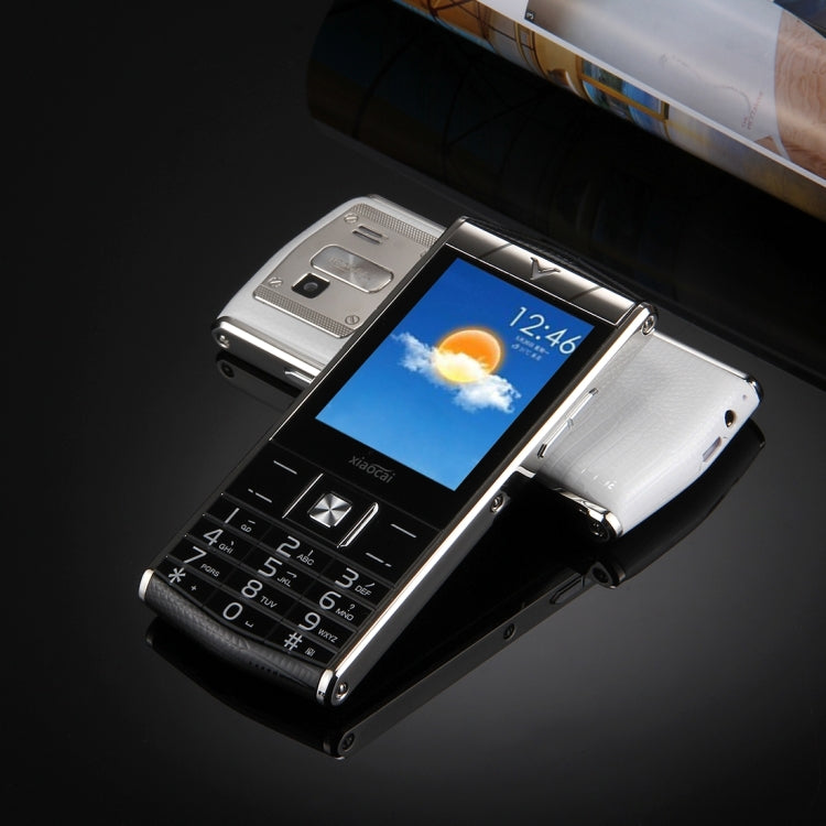xiaocai V1 Mini Key Mobile Phone, Network: 2G, Dual SIM, 2.4 inch Screen, MTK6531CA, Support Calculator, Schedule, Memo, Office Function, 8GB TF Card(Black)