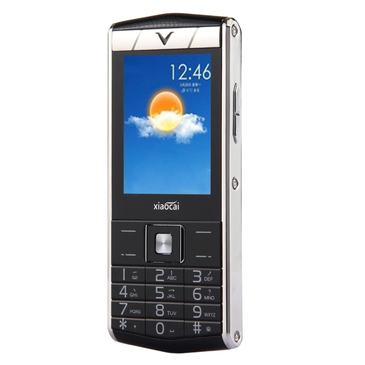 xiaocai V1 Mini Key Mobile Phone, Network: 2G, Dual SIM, 2.4 inch Screen, MTK6531CA, Support Calculator, Schedule, Memo, Office Function, 8GB TF Card(Black)