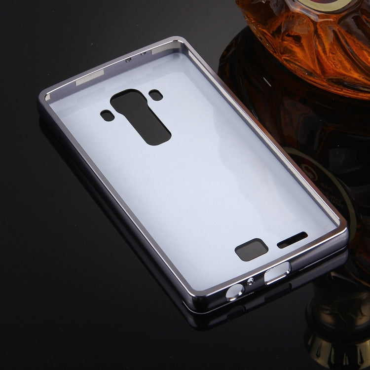 For LG G4 Electroplating Mirror Push Pull PC Protective Case Back Shell Cover + Metal Bumper Frame