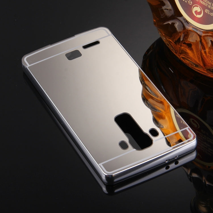 For LG G4 Electroplating Mirror Push Pull PC Protective Case Back Shell Cover + Metal Bumper Frame