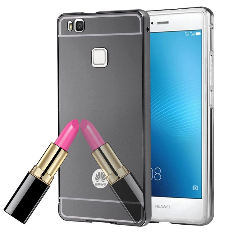For Huawei  P9 Lite Electroplating Mirror Push Pull PC Protective Case Back Shell Cover + Metal Bumper Frame
