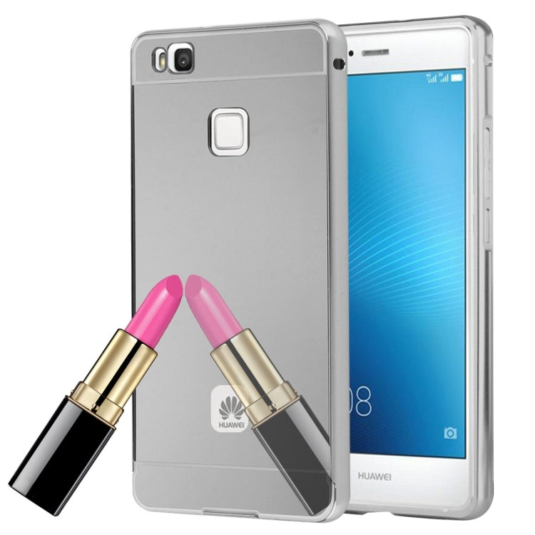 For Huawei  P9 Lite Electroplating Mirror Push Pull PC Protective Case Back Shell Cover + Metal Bumper Frame