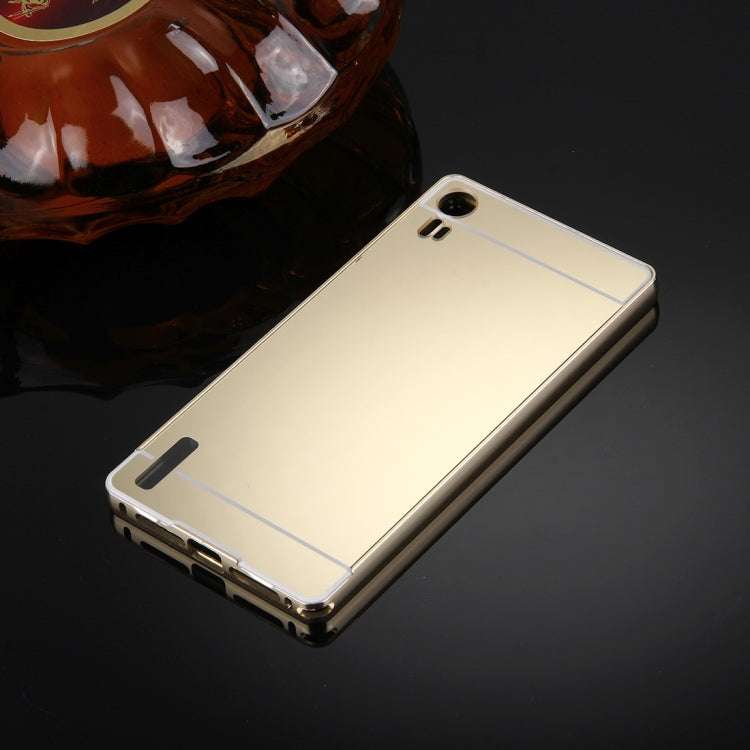2 in 1 for Lenovo Vibe Shot / Z90 (S-MPH-1999) Metal Frame Back Shell Cover + Tempered Glass Screen Film Protector