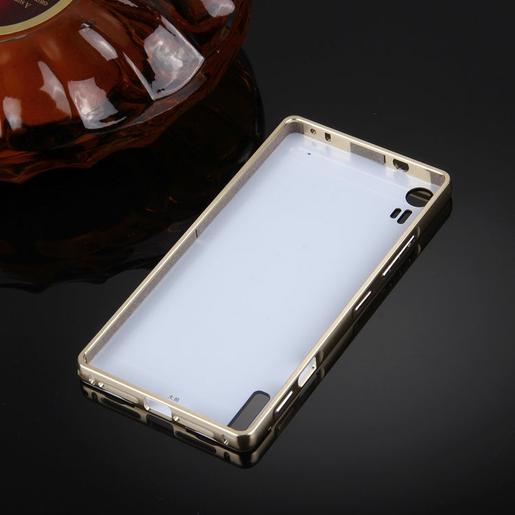 2 in 1 for Lenovo Vibe Shot / Z90 (S-MPH-1999) Metal Frame Back Shell Cover + Tempered Glass Screen Film Protector