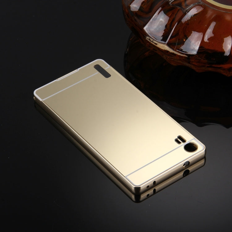 2 in 1 for Lenovo Vibe Shot / Z90 (S-MPH-1999) Metal Frame Back Shell Cover + Tempered Glass Screen Film Protector