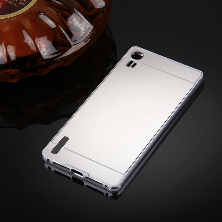 2 in 1 for Lenovo Vibe Shot / Z90 (S-MPH-1999) Metal Frame Back Shell Cover + Tempered Glass Screen Film Protector