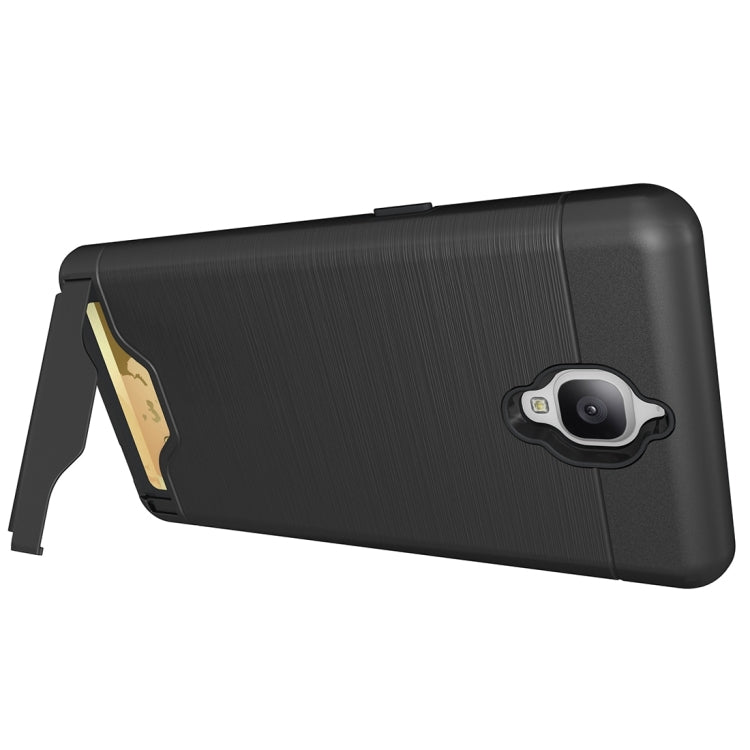 For OnePlus  3 Brushed Texture Separable TPU + PC Combination Back Case with Card Slot & Holder