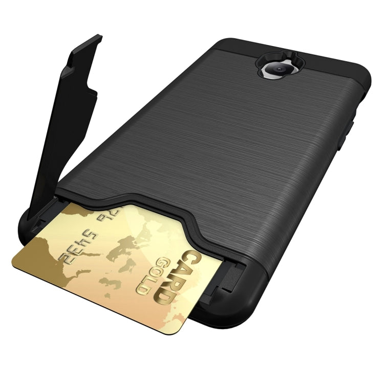 For OnePlus  3 Brushed Texture Separable TPU + PC Combination Back Case with Card Slot & Holder