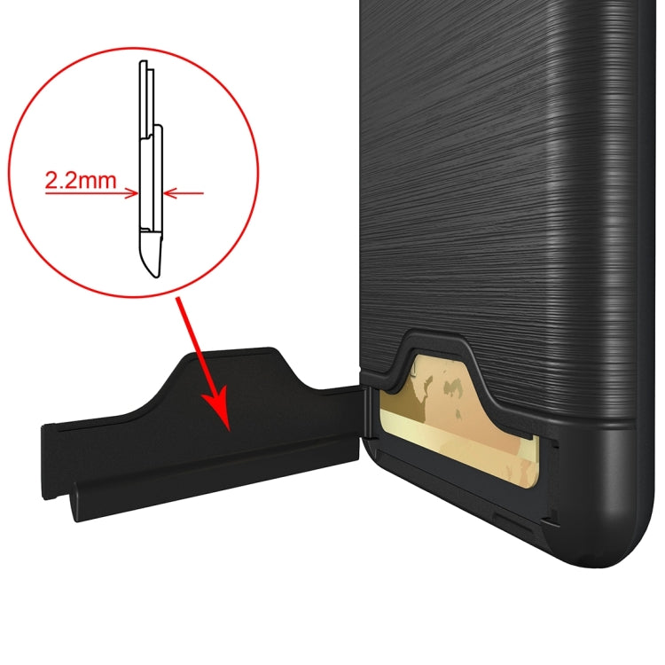 For OnePlus  3 Brushed Texture Separable TPU + PC Combination Back Case with Card Slot & Holder