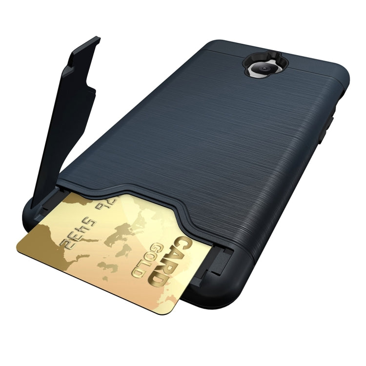 For OnePlus  3 Brushed Texture Separable TPU + PC Combination Back Case with Card Slot & Holder