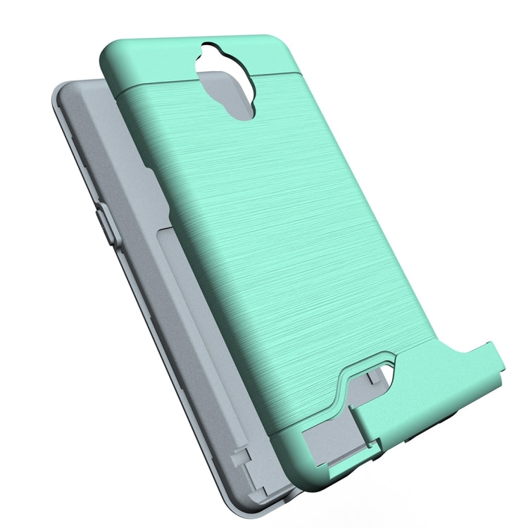 For OnePlus  3 Brushed Texture Separable TPU + PC Combination Back Case with Card Slot & Holder