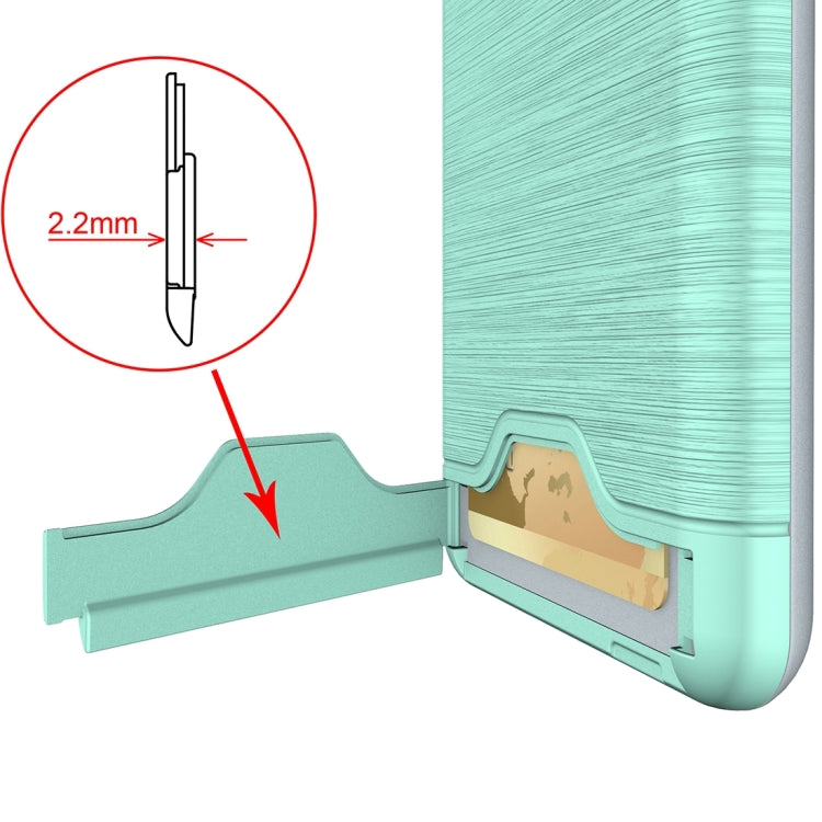 For OnePlus  3 Brushed Texture Separable TPU + PC Combination Back Case with Card Slot & Holder