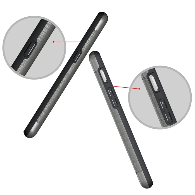 For OnePlus  3 Brushed Texture Separable TPU + PC Combination Back Case with Card Slot & Holder