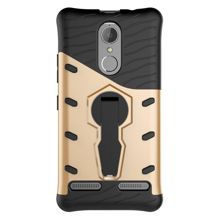 For Lenovo K6 / K6 Power Shock-Resistant 360 Degree Spin Sniper Hybrid Case TPU + PC Combination Case with Holder