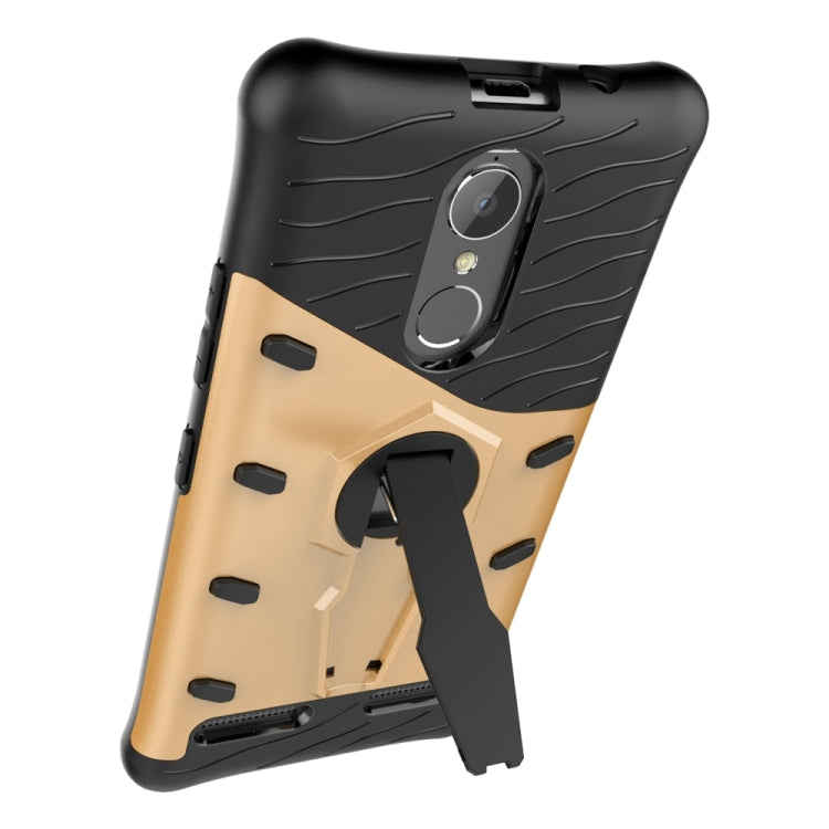 For Lenovo K6 / K6 Power Shock-Resistant 360 Degree Spin Sniper Hybrid Case TPU + PC Combination Case with Holder