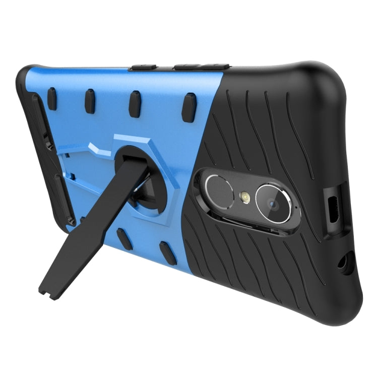 For Lenovo K6 / K6 Power Shock-Resistant 360 Degree Spin Sniper Hybrid Case TPU + PC Combination Case with Holder