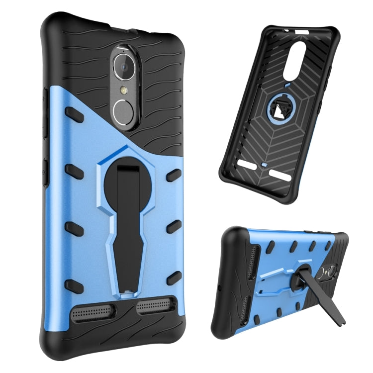 For Lenovo K6 / K6 Power Shock-Resistant 360 Degree Spin Sniper Hybrid Case TPU + PC Combination Case with Holder