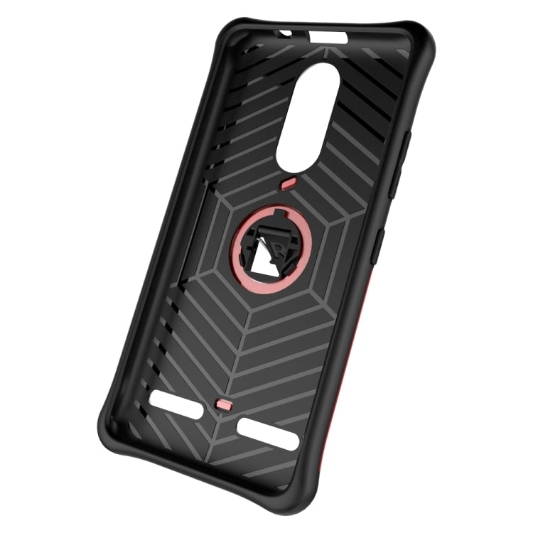 For Lenovo K6 / K6 Power Shock-Resistant 360 Degree Spin Sniper Hybrid Case TPU + PC Combination Case with Holder