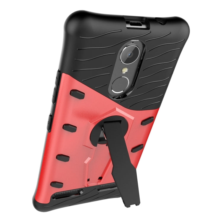 For Lenovo K6 / K6 Power Shock-Resistant 360 Degree Spin Sniper Hybrid Case TPU + PC Combination Case with Holder