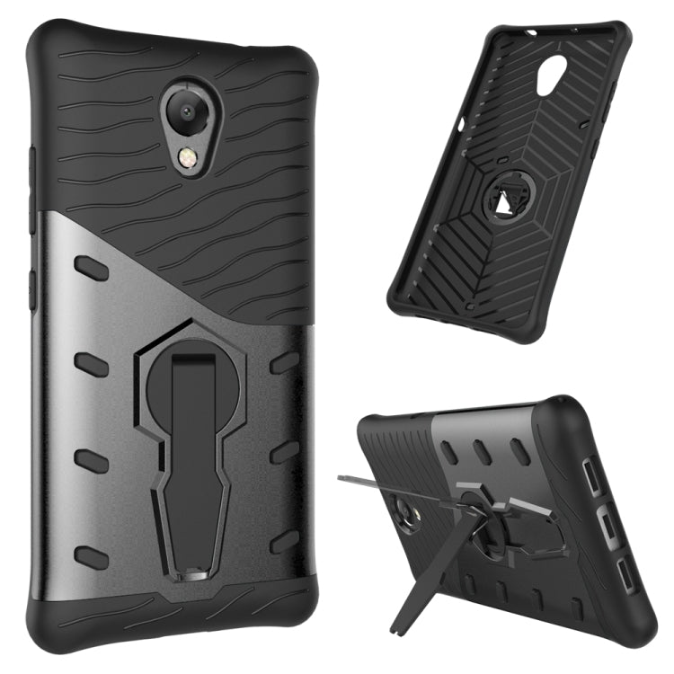 For Lenovo Vibe P2 Shock-Resistant 360 Degree Spin Sniper Hybrid Case TPU + PC Combination Case with Holder