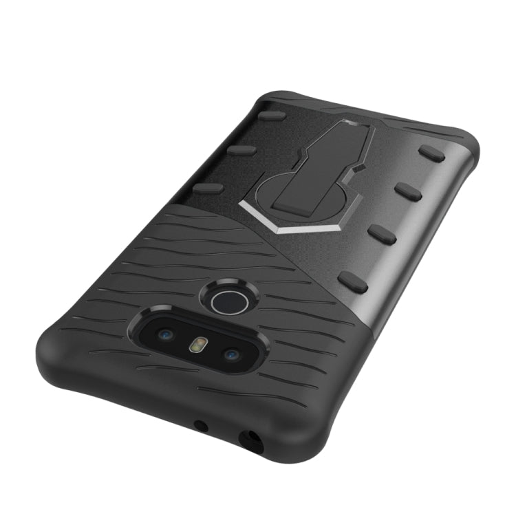 For LG G6 Shock-Resistant 360 Degree Spin Sniper Hybrid Case TPU + PC Combination Case with Holder