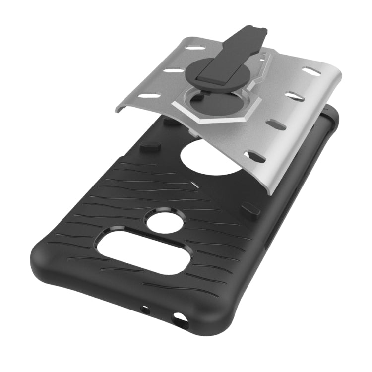 For LG G6 Shock-Resistant 360 Degree Spin Sniper Hybrid Case TPU + PC Combination Case with Holder