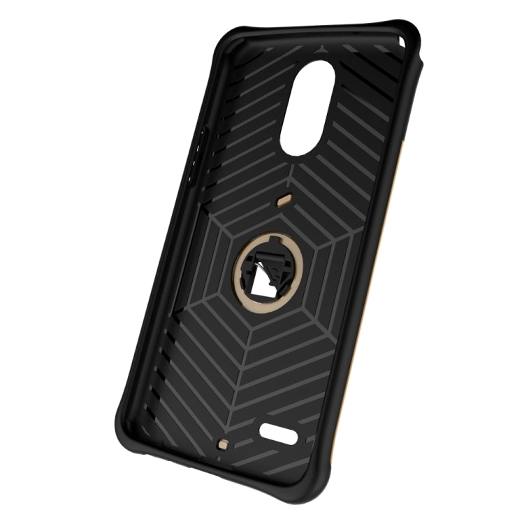 For LG Stylus 3 Shock-Resistant 360 Degree Spin Sniper Hybrid Case TPU + PC Combination Case with Holder