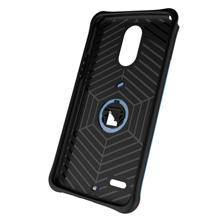 For LG Stylus 3 Shock-Resistant 360 Degree Spin Sniper Hybrid Case TPU + PC Combination Case with Holder