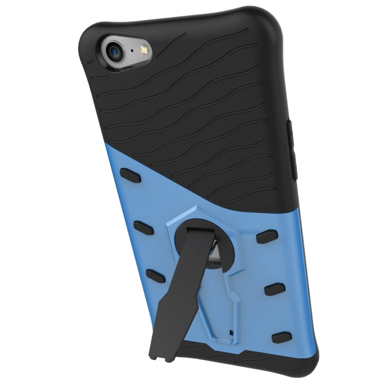 For OPPO  A57 Shock-Resistant 360 Degree Spin Sniper Hybrid Case TPU + PC Combination Case with Holder