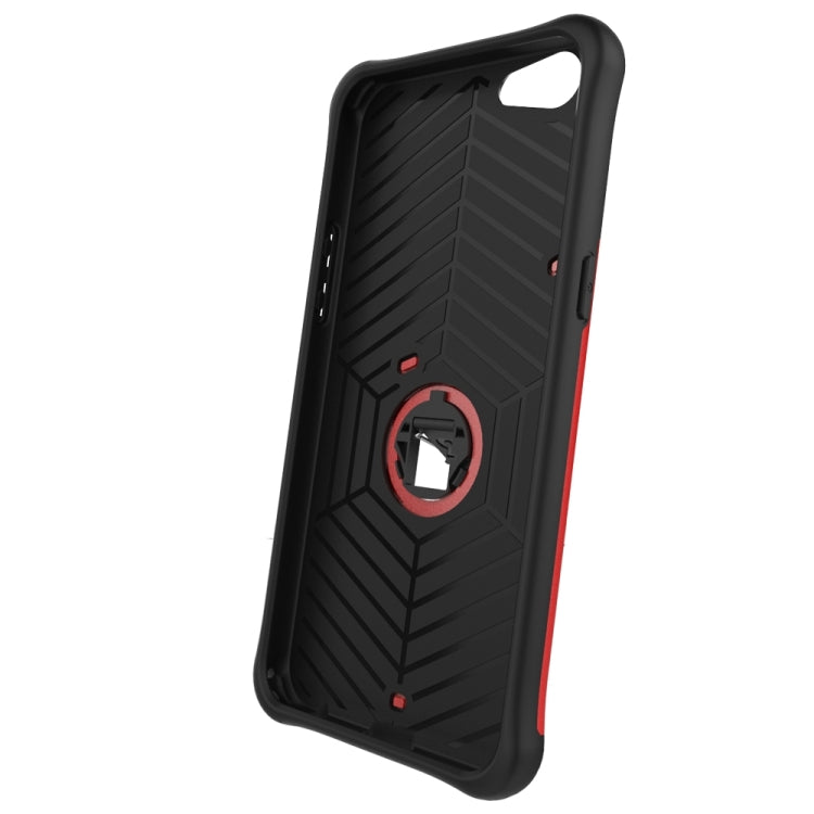 For OPPO  A57 Shock-Resistant 360 Degree Spin Sniper Hybrid Case TPU + PC Combination Case with Holder