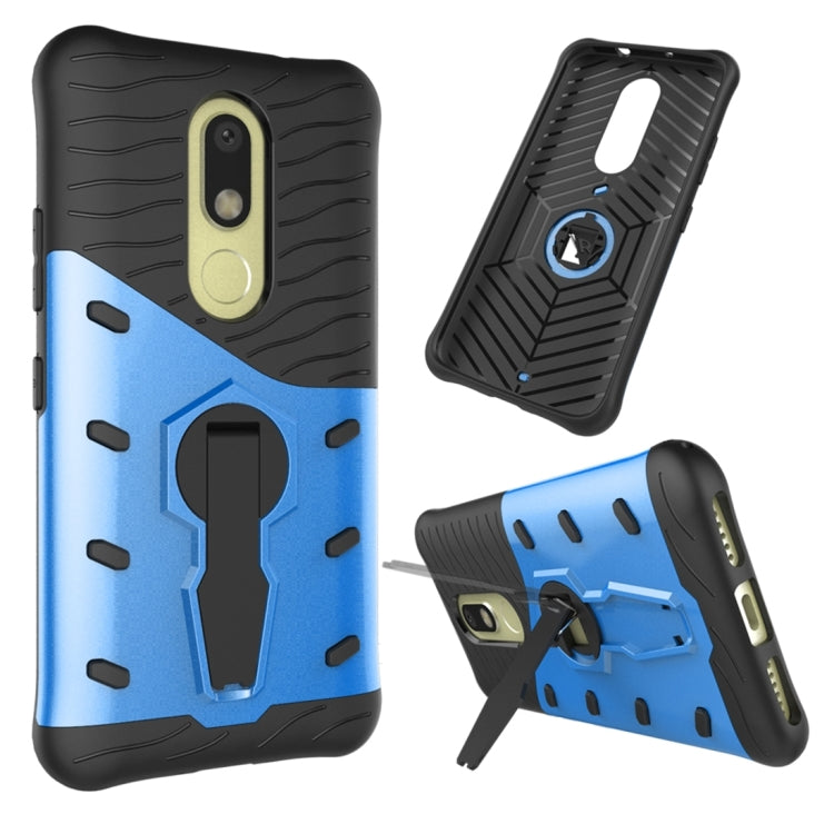 For Motorola Moto M Shock-Resistant 360 Degree Spin Sniper Hybrid Case TPU + PC Combination Case with Holder
