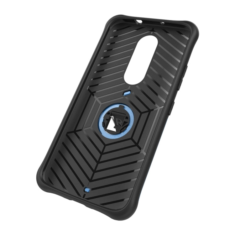 For Motorola Moto M Shock-Resistant 360 Degree Spin Sniper Hybrid Case TPU + PC Combination Case with Holder