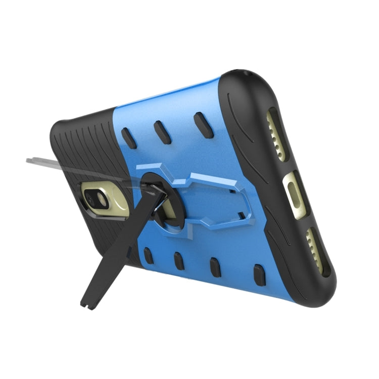 For Motorola Moto M Shock-Resistant 360 Degree Spin Sniper Hybrid Case TPU + PC Combination Case with Holder