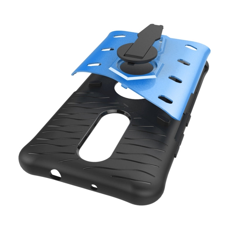 For Motorola Moto M Shock-Resistant 360 Degree Spin Sniper Hybrid Case TPU + PC Combination Case with Holder
