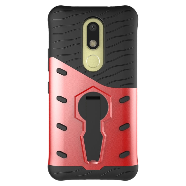 For Motorola Moto M Shock-Resistant 360 Degree Spin Sniper Hybrid Case TPU + PC Combination Case with Holder