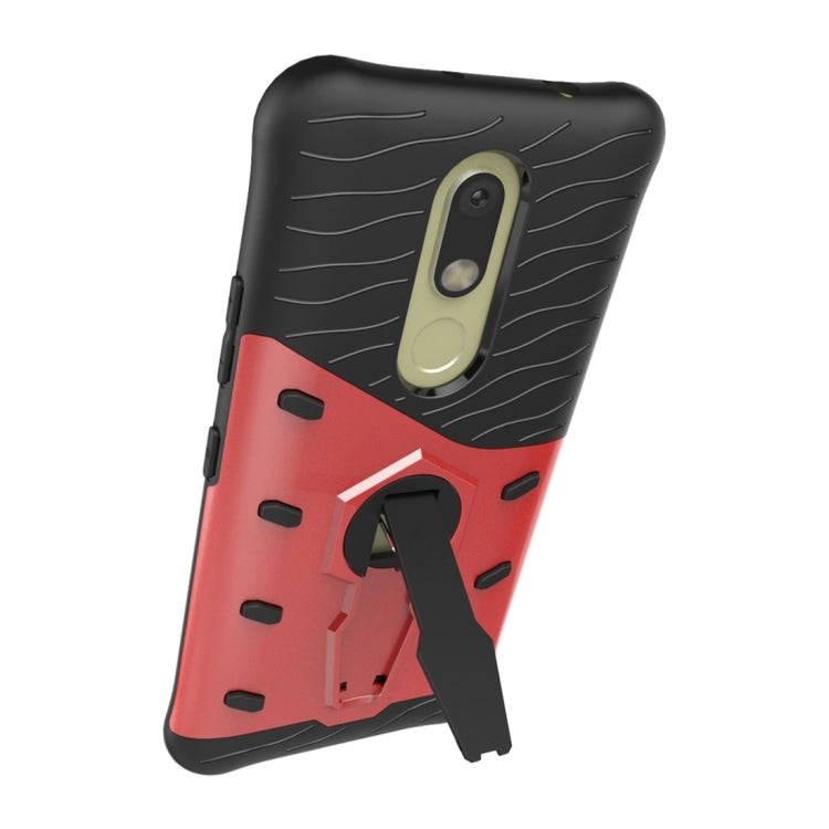 For Motorola Moto M Shock-Resistant 360 Degree Spin Sniper Hybrid Case TPU + PC Combination Case with Holder