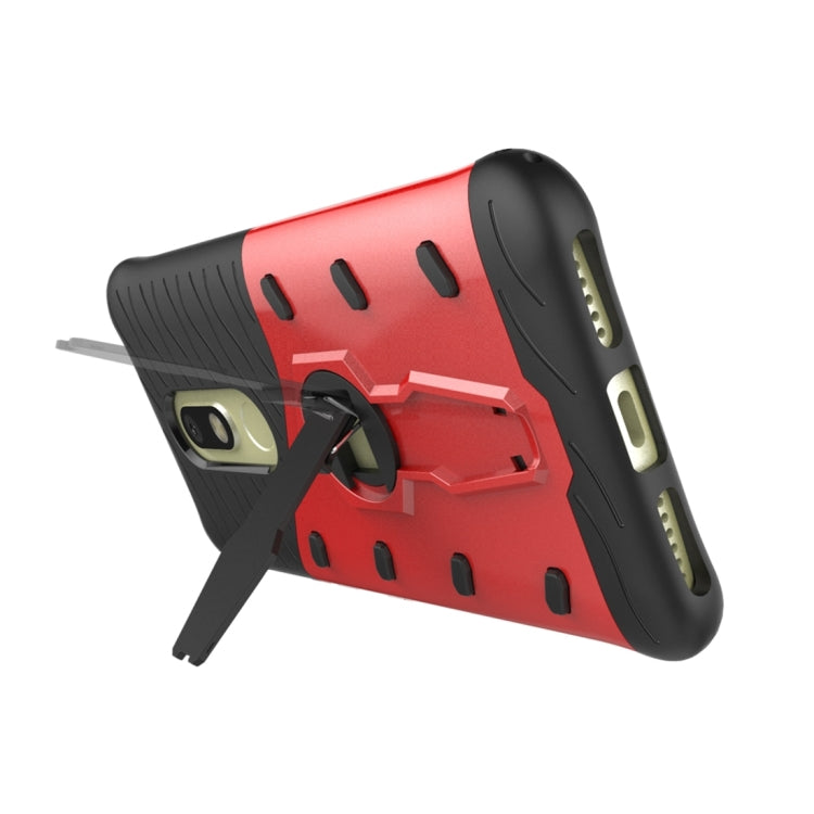 For Motorola Moto M Shock-Resistant 360 Degree Spin Sniper Hybrid Case TPU + PC Combination Case with Holder