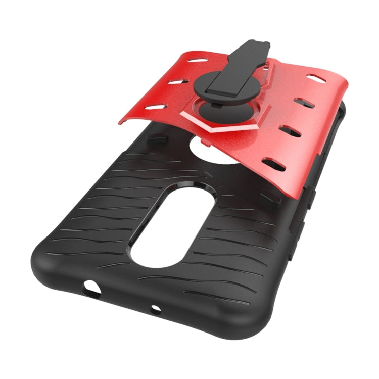 For Motorola Moto M Shock-Resistant 360 Degree Spin Sniper Hybrid Case TPU + PC Combination Case with Holder