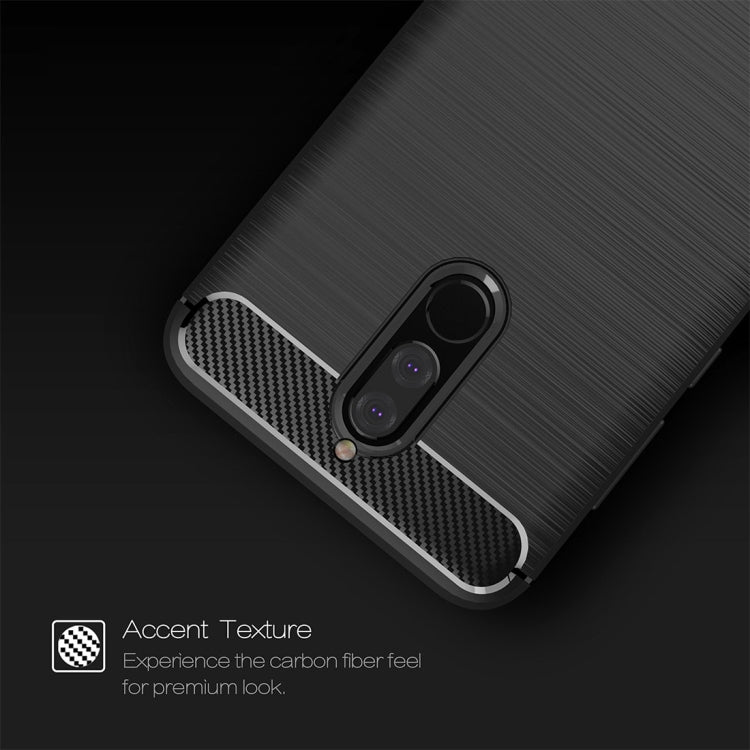 For Huawei  Maimang 6 Brushed Carbon Fiber Texture TPU Shockproof Anti-slip Soft Protective Back Cover Case