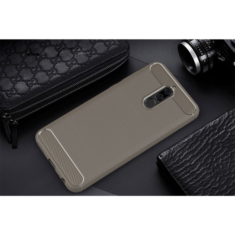 For Huawei  Maimang 6 Brushed Carbon Fiber Texture TPU Shockproof Anti-slip Soft Protective Back Cover Case